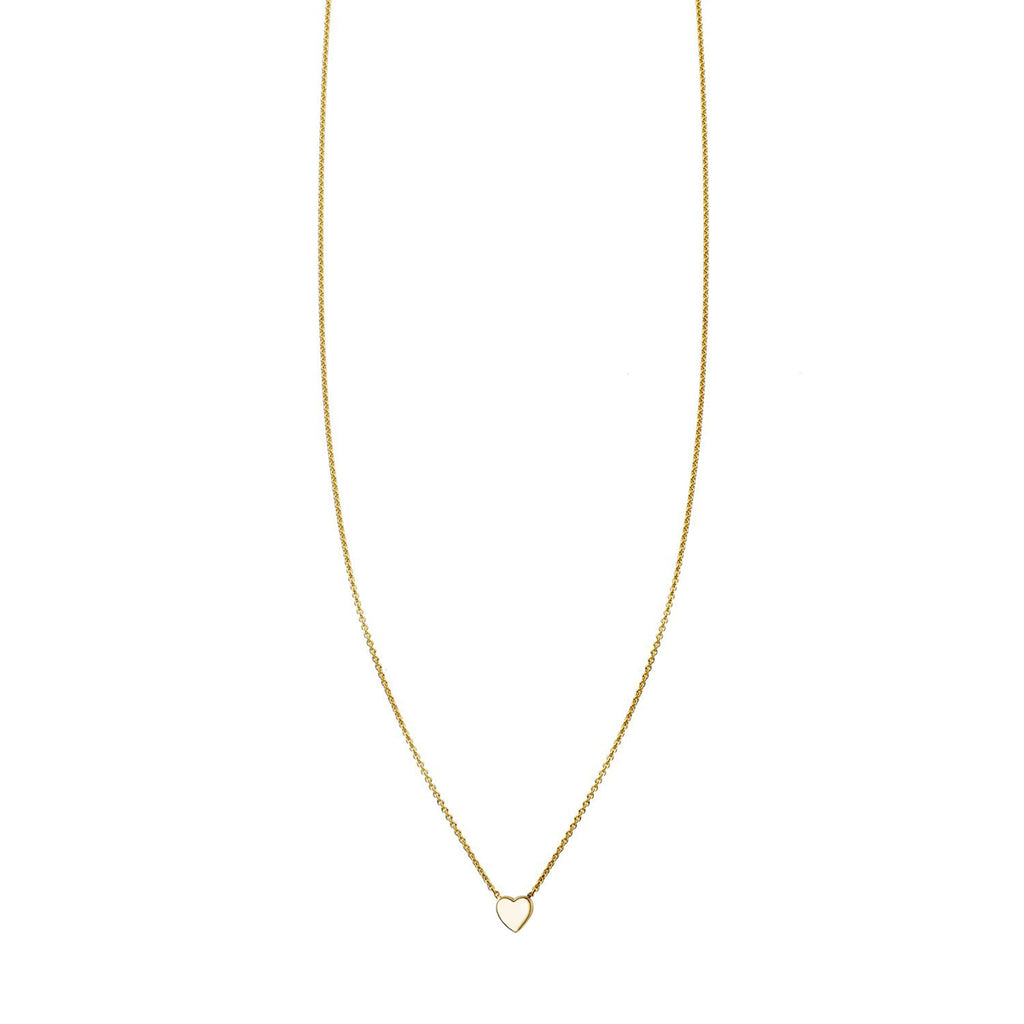 tiny gold heart necklace PRN 207 14KY1