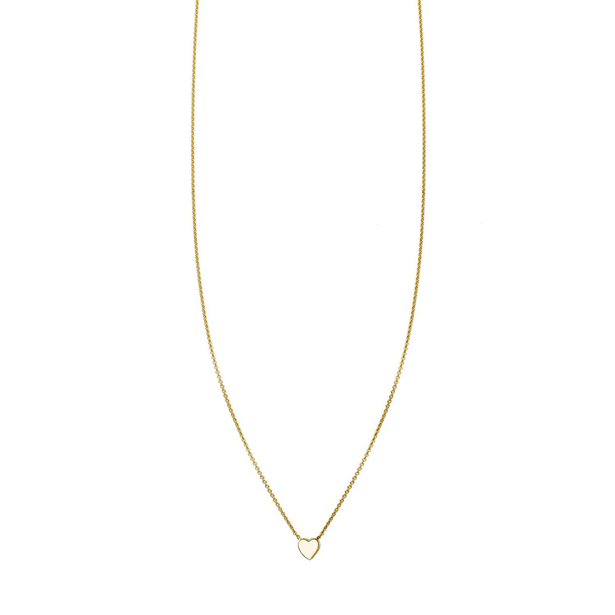 tiny gold heart necklace PRN 207 14KY1