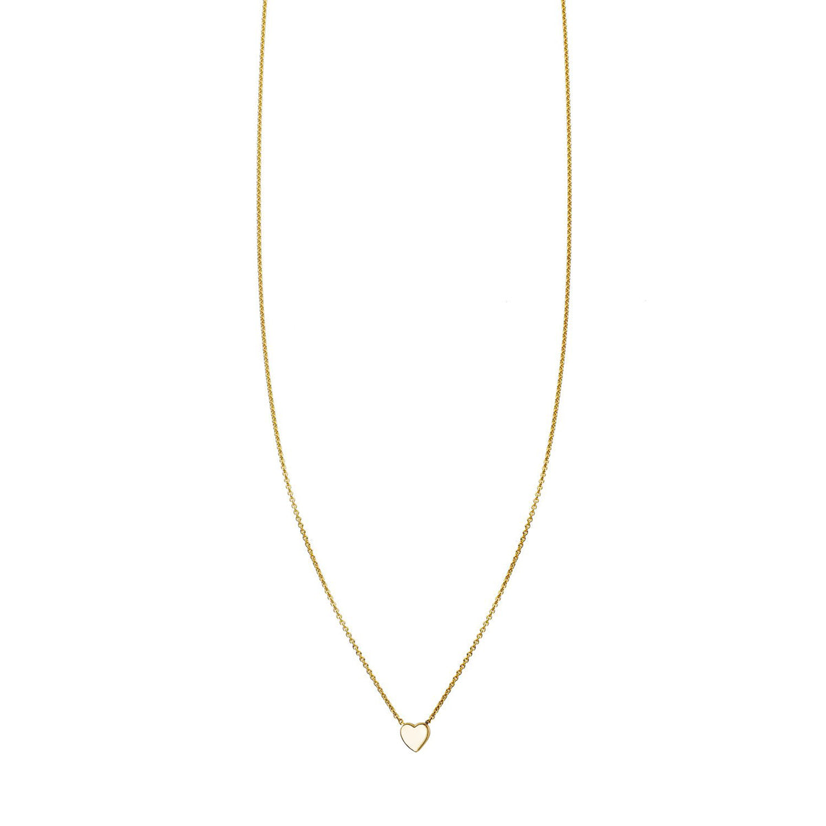 Delicate gold heart necklace - dainty romantic pendant for subtle everyday elegance