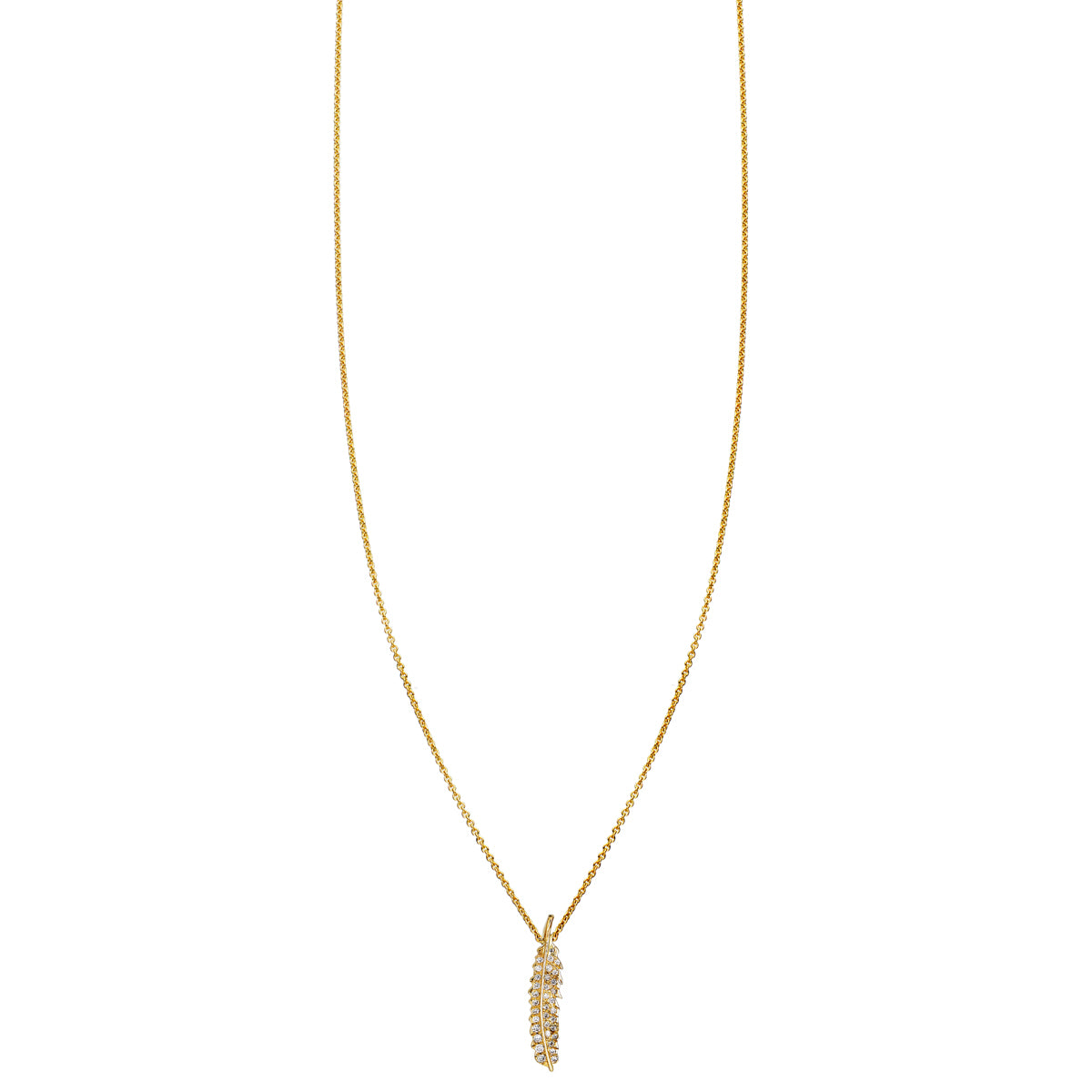 tiny pave_ feather necklace_1