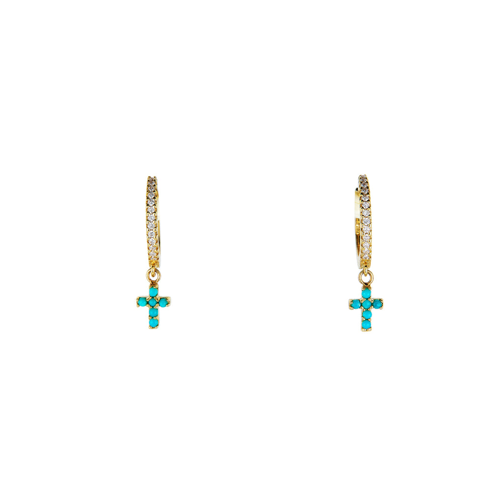 tiny turquoise cross diamond hoop earrings_309a69b1 b013 4bcf b42c f0d83841330a