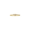 triple diamond tear drop ring