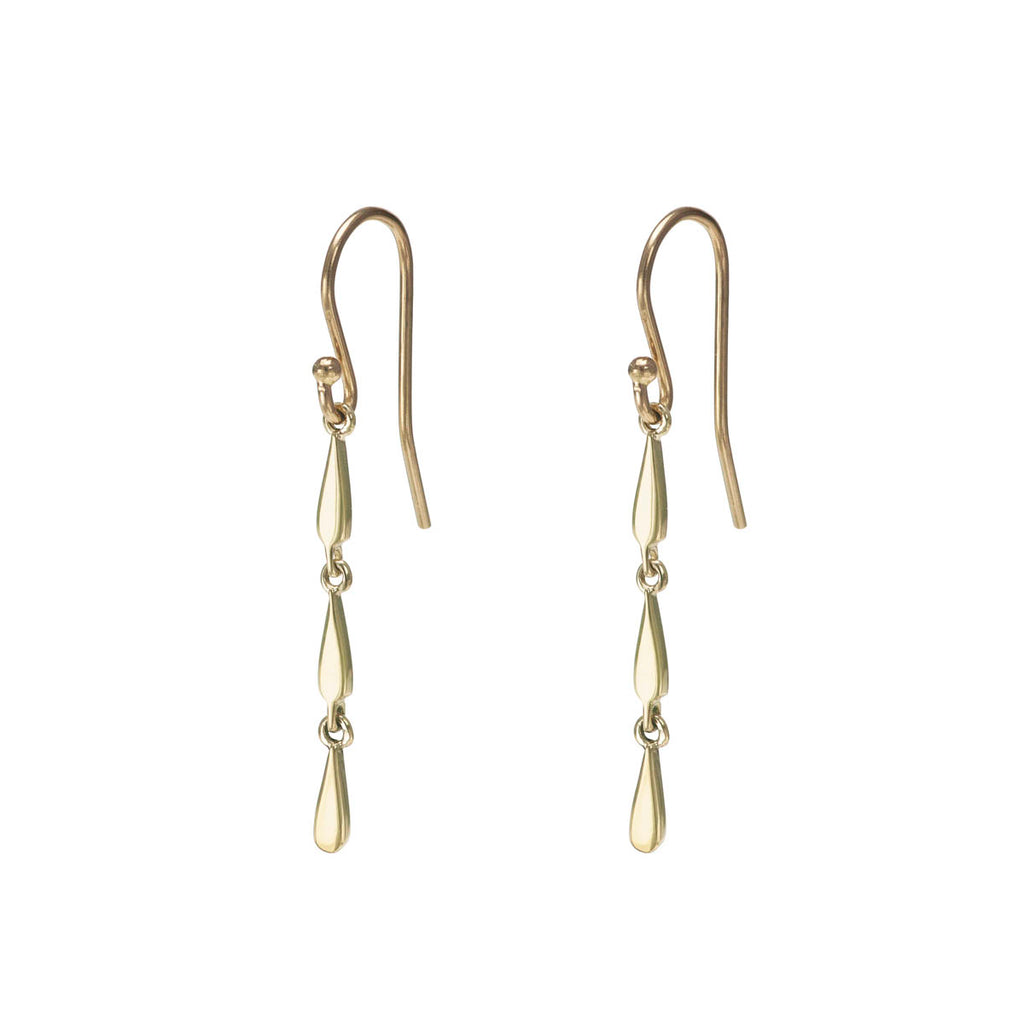 triple drip drop gold earring PRE 160 14KY