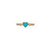 turquoise heart diamond gold ring