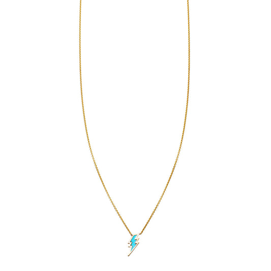 turquoise inlaid lightning bolt necklace PRN 259 TUR