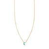 turquoise inlaid moon necklace PRN 375 TUR