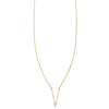 v shape outline tiny charm light necklace 14k yellow gold PRN 367 14KY