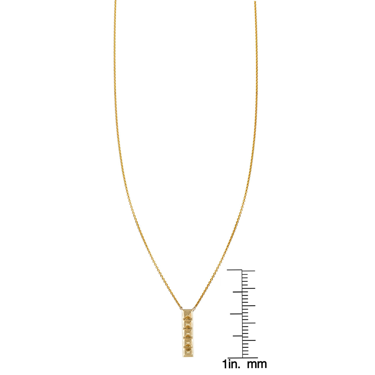 vertical spiked bar necklace PRN029_2