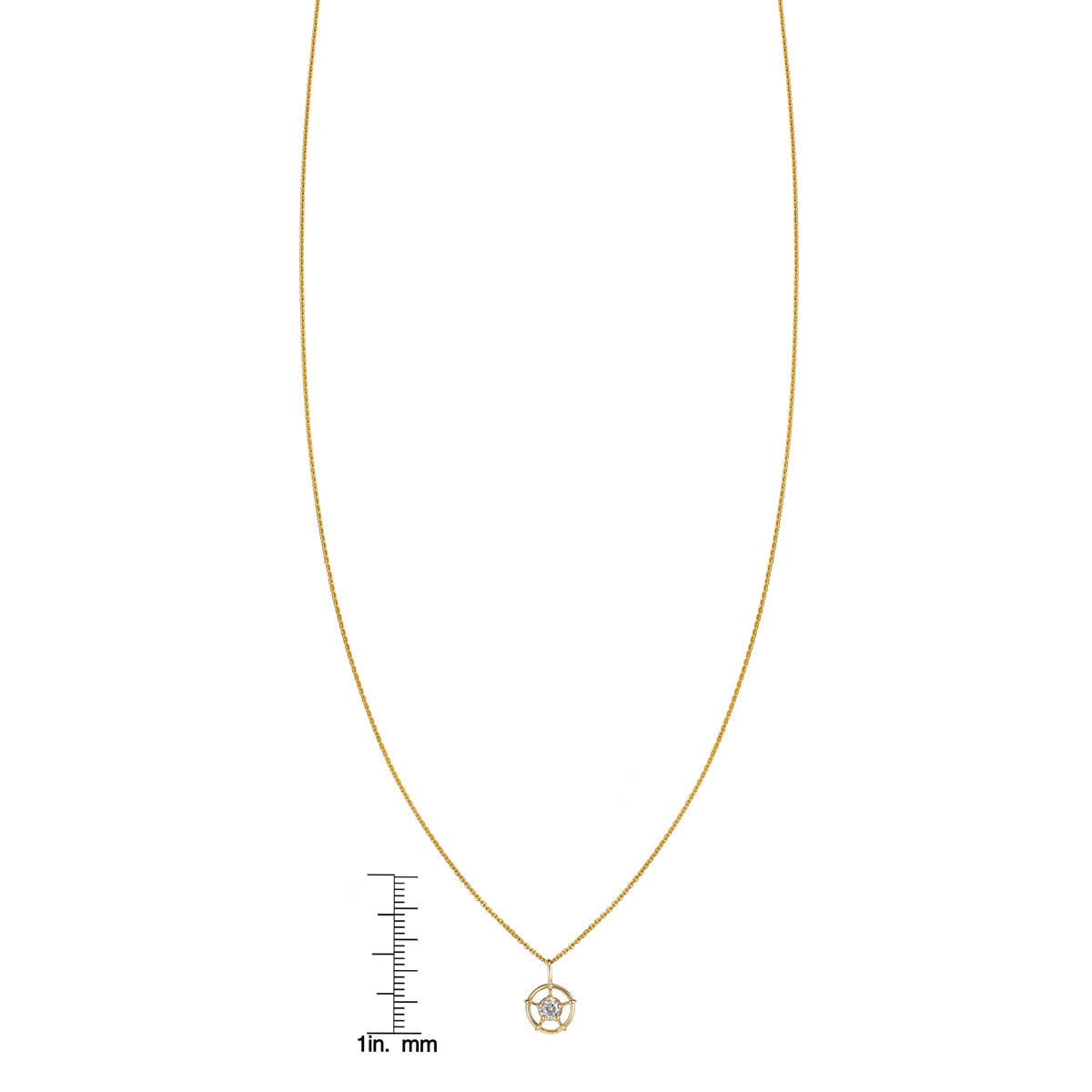 wheel of life gold necklace measure