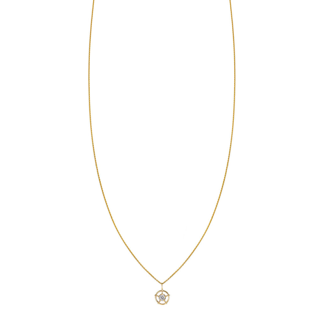 wheel of life gold necklace