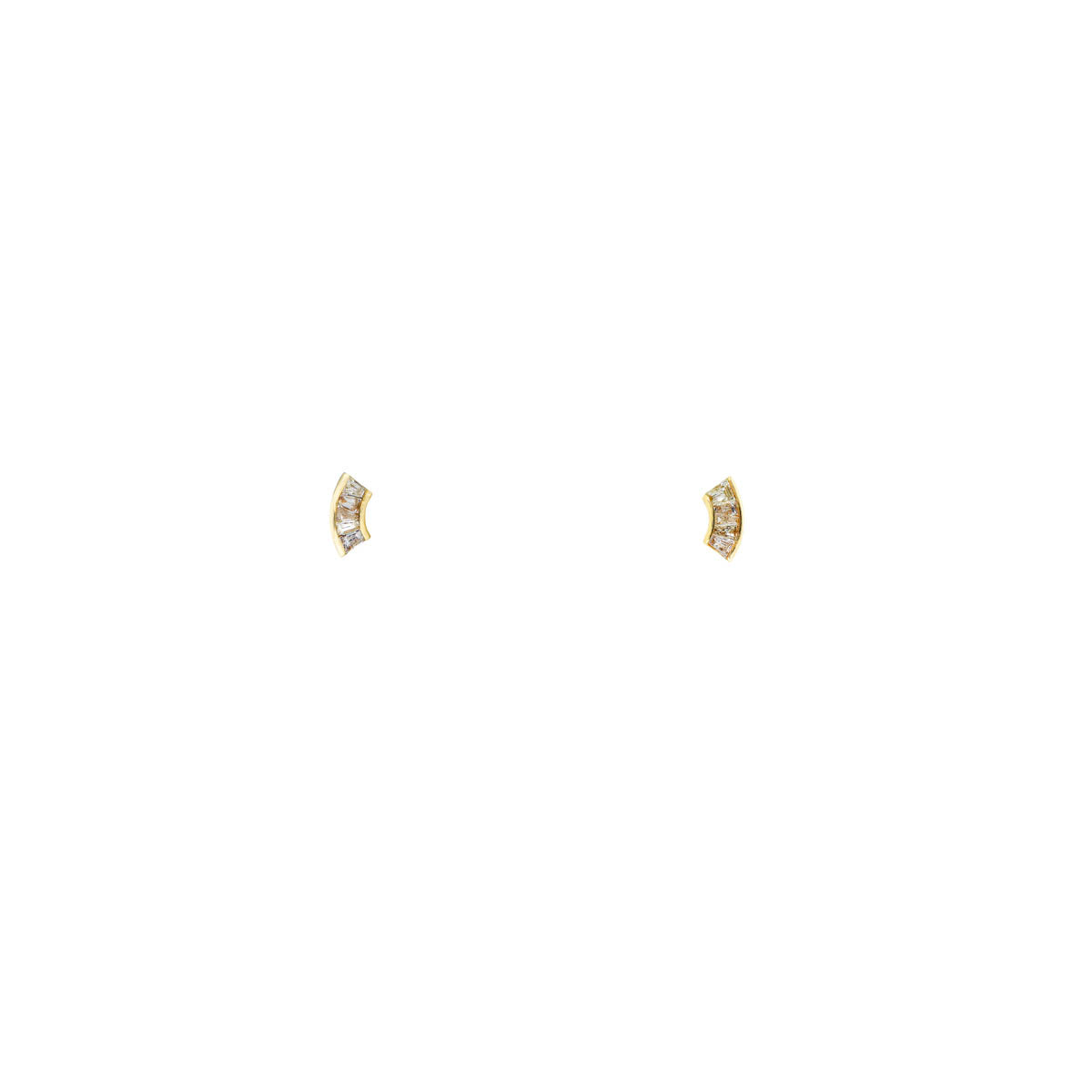 white diamond fan earrings PRE 532 WD