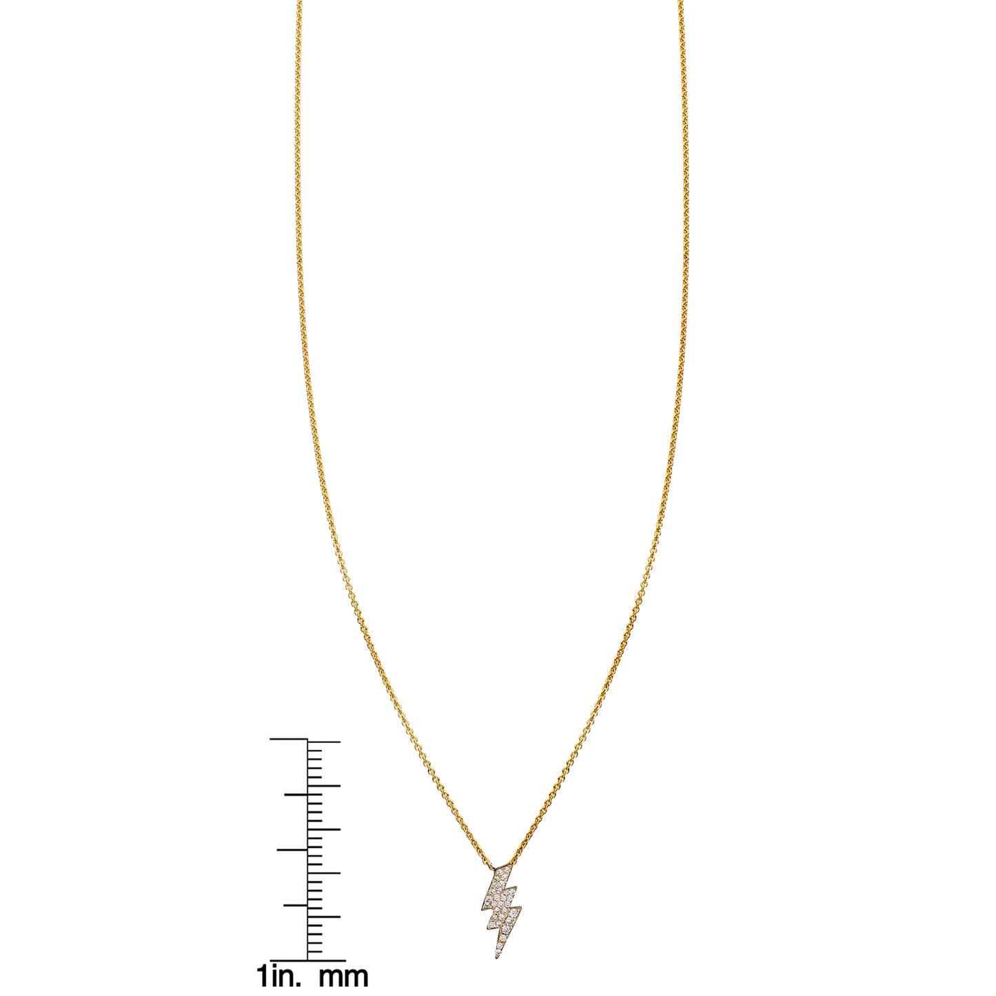 white diamond gold lightning necklace with ruler_6200158c 85f6 45a7 a76f dc12e65c265c