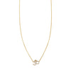 white diamond gold ohm necklace