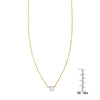 white diamond number 13 necklace with ruler
