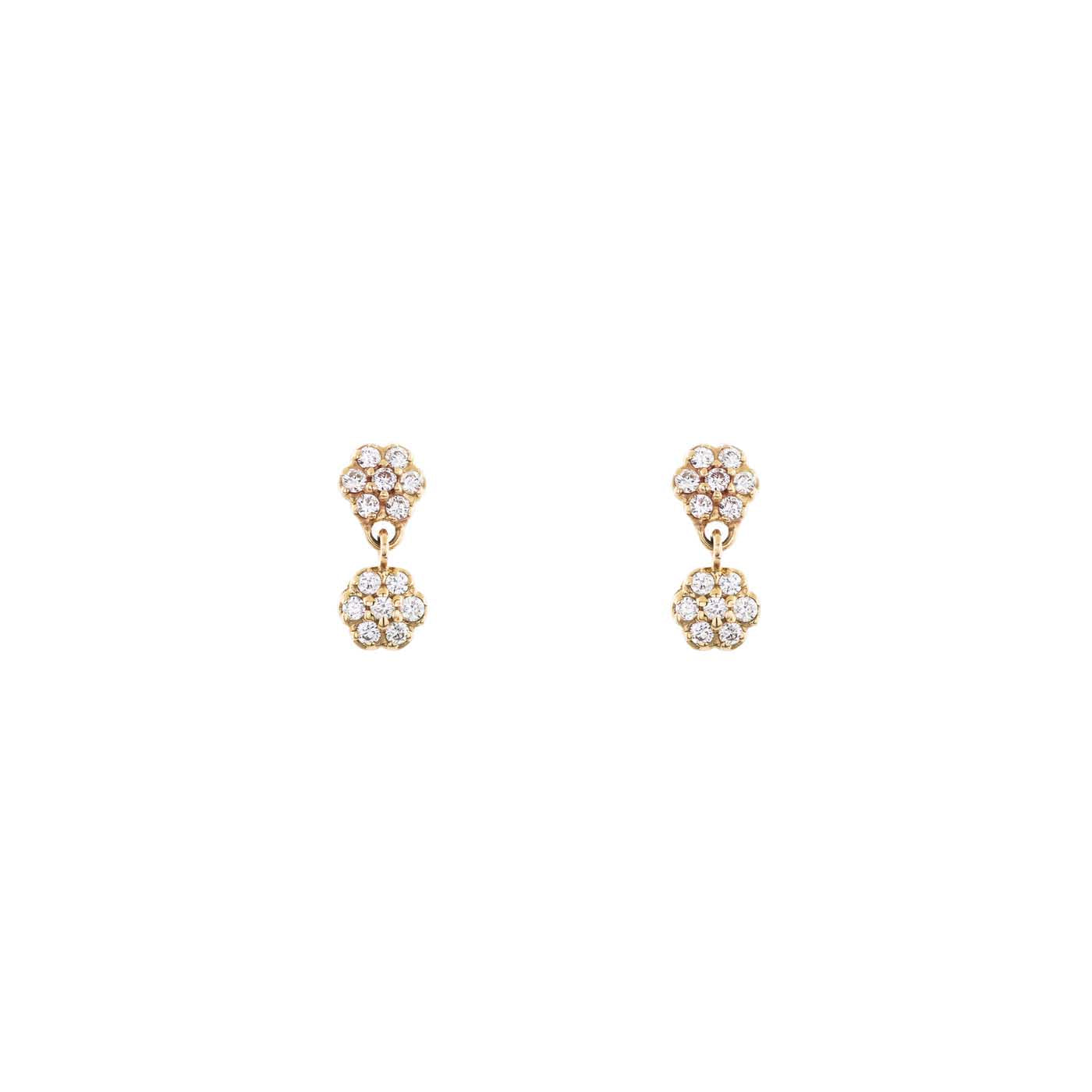 white diamond pave double flower earring pre 446 14ky_aadac45a 9be4 44e6 b2ee e96b805d0eeb