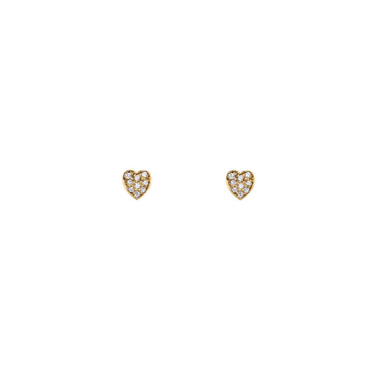 white diamond pave heart stud earrings pre 448 14ky