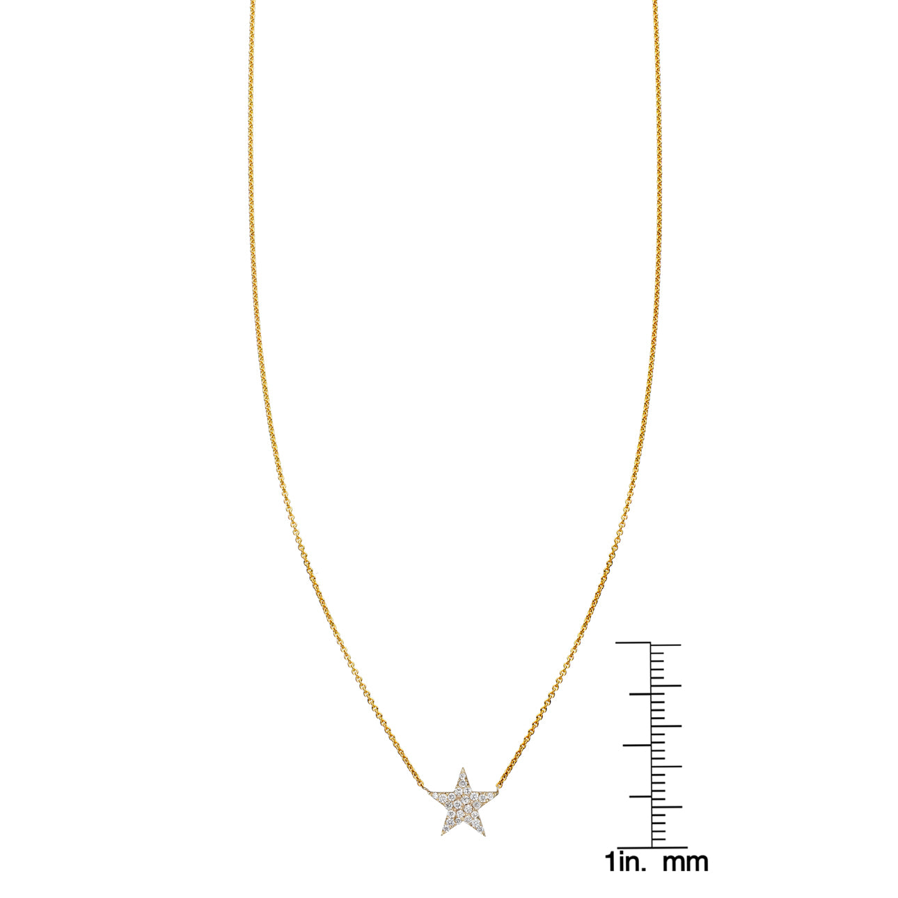 white diamond star necklace PRN031 WD_1