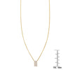 white diamond tag necklace  necklace with ruler