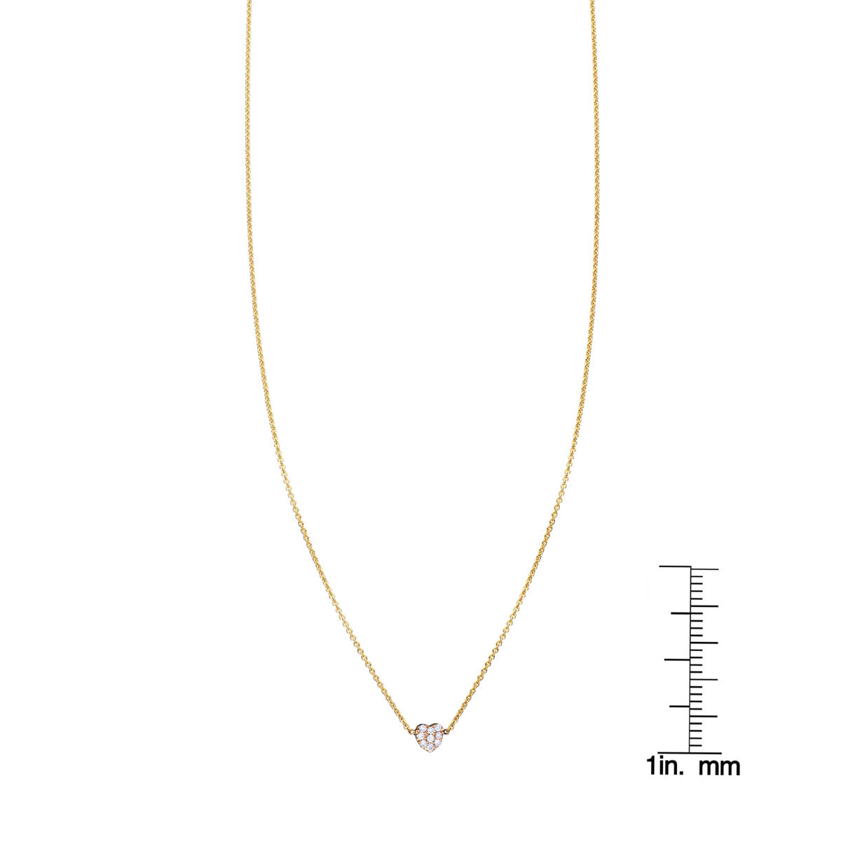 white diamond tiny heart necklace necklace with ruler