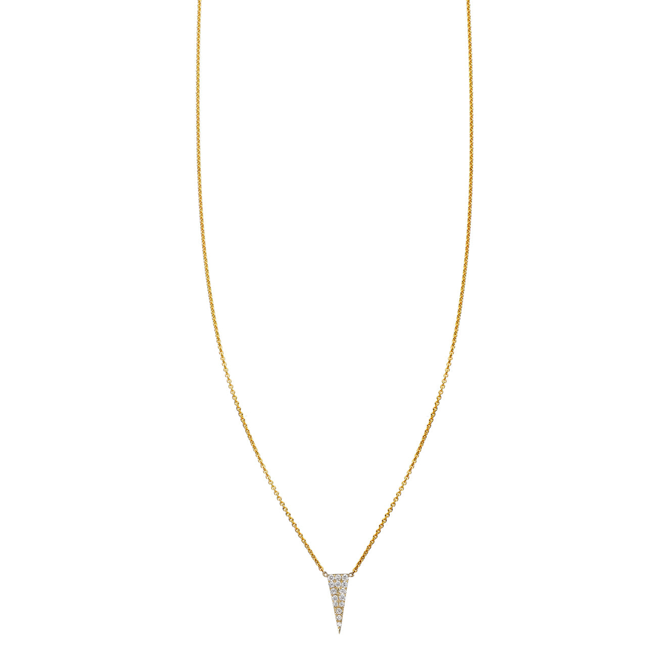 white diamond vertical triangle necklace PRN058