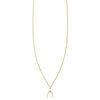 wishbone dainty charm petite necklace PRB 040 14KY