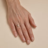 Classic women's gold signet ring - timeless personalized jewelry on finger