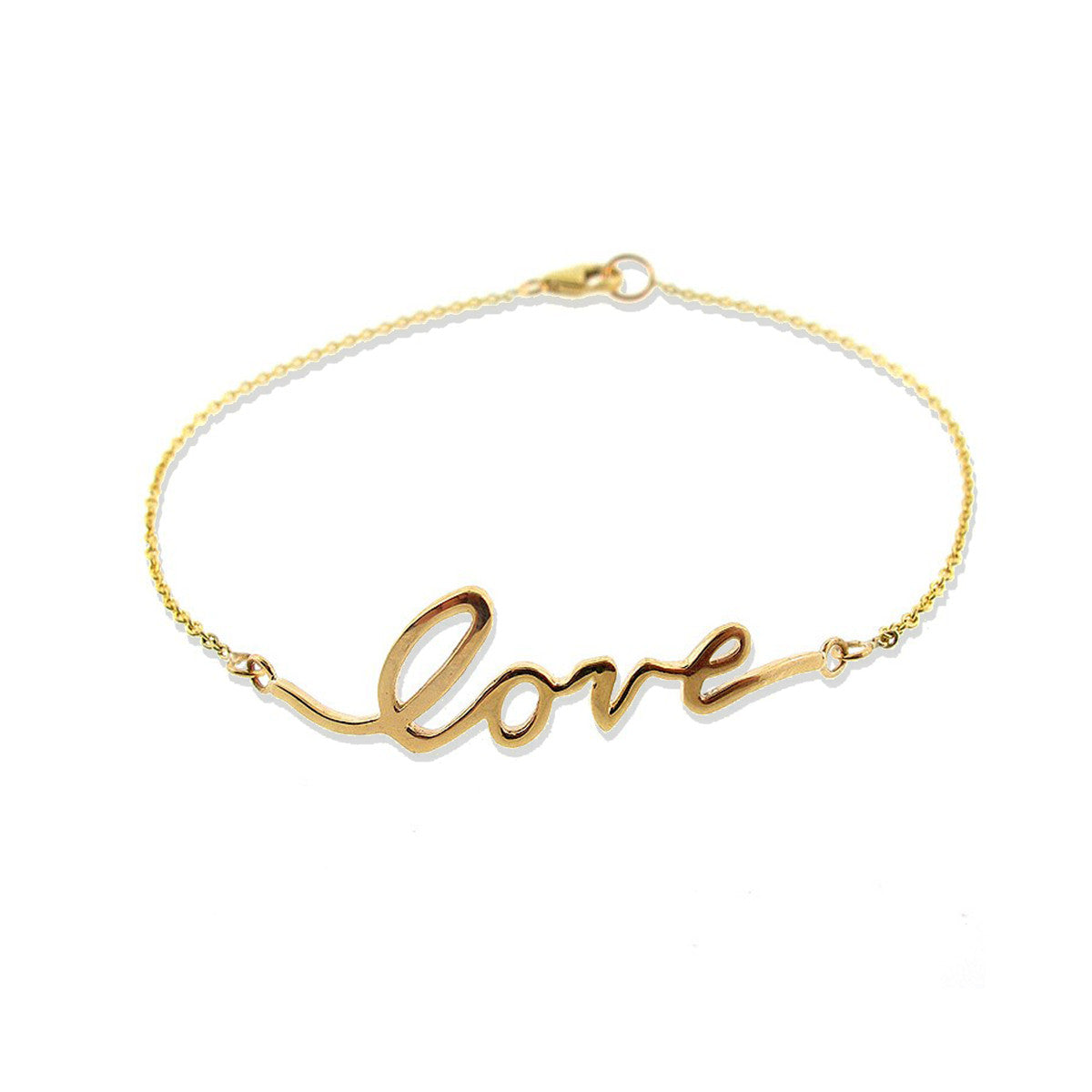 word love script gold bracelet PRB 002
